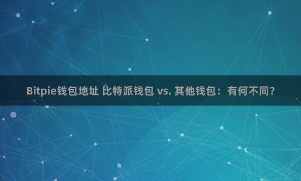 Bitpie钱包地址 比特派钱包 vs. 其他钱包：有何不同？