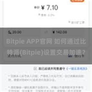 Bitpie APP官网 如何通过比特派(Bitpie)设置交易加速？