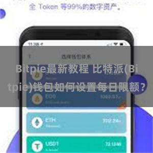 Bitpie最新教程 比特派(Bitpie)钱包如何设置每日限额？